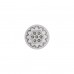 Beyaz Gümüş Metalize Kaplamalı Düğme - MK 199