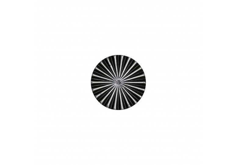 Siyah Gümüş Polyester Düğme - BH-6060