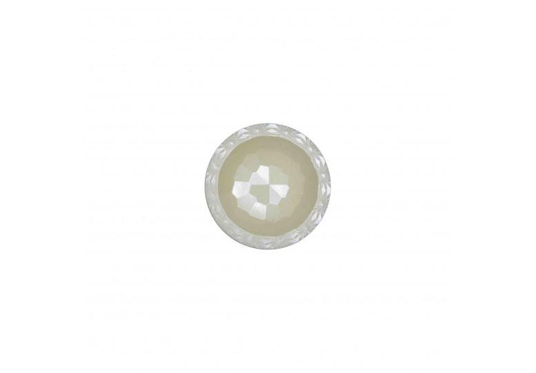 Beyaz Metalize Kaplamalı Düğme - MK KF-1571