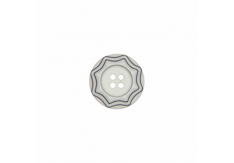 Beyaz Polyester Düğme - X824