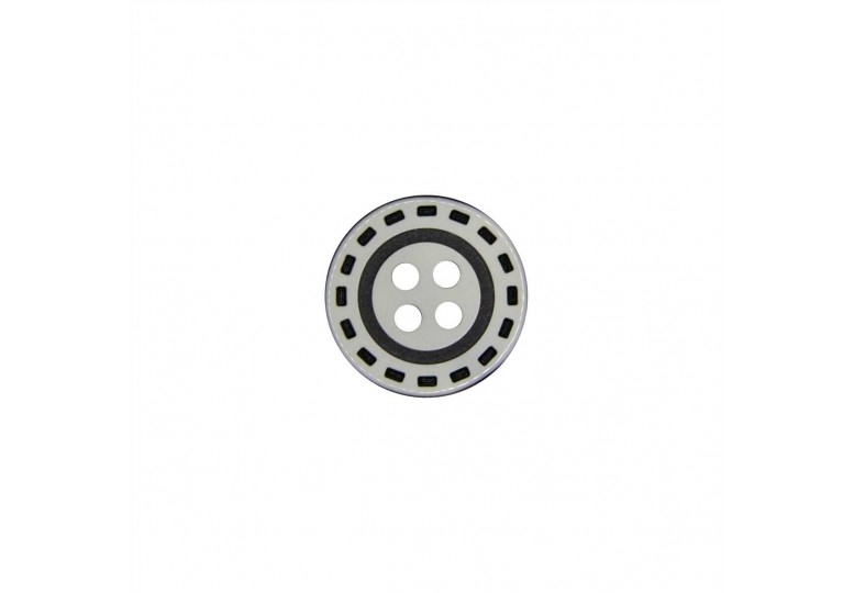 Beyaz Polyester Düğme - 0225