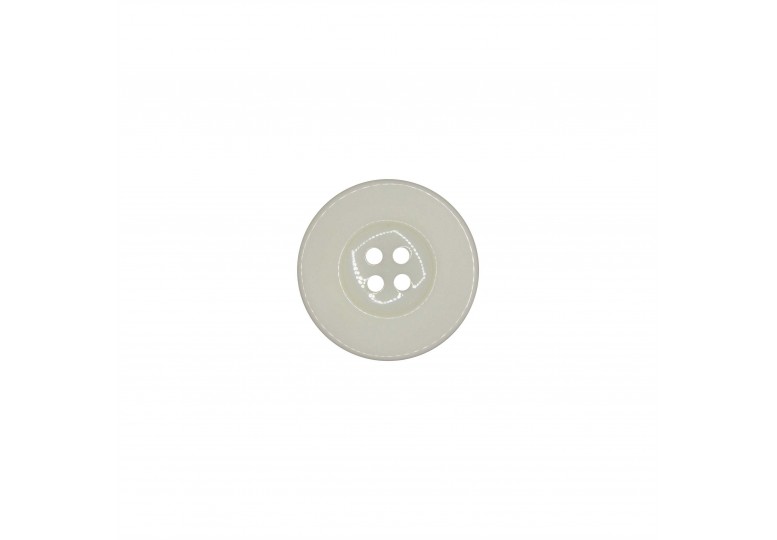 Beyaz Düz Delikli Poligal Düğme - PLD 4D